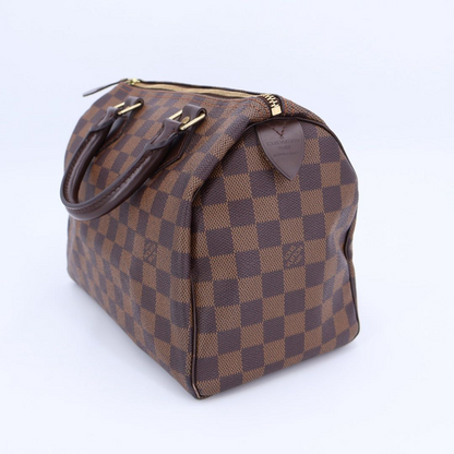 Louis Vuitton Damier Speedy 30 Hand Bag Ebène N41531 Brown Gold Hardware Speedy