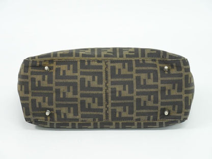 Authentic Fendi Zucca Tote Handbag Canvas Brown 26329 Zucca Bag Pre-owned