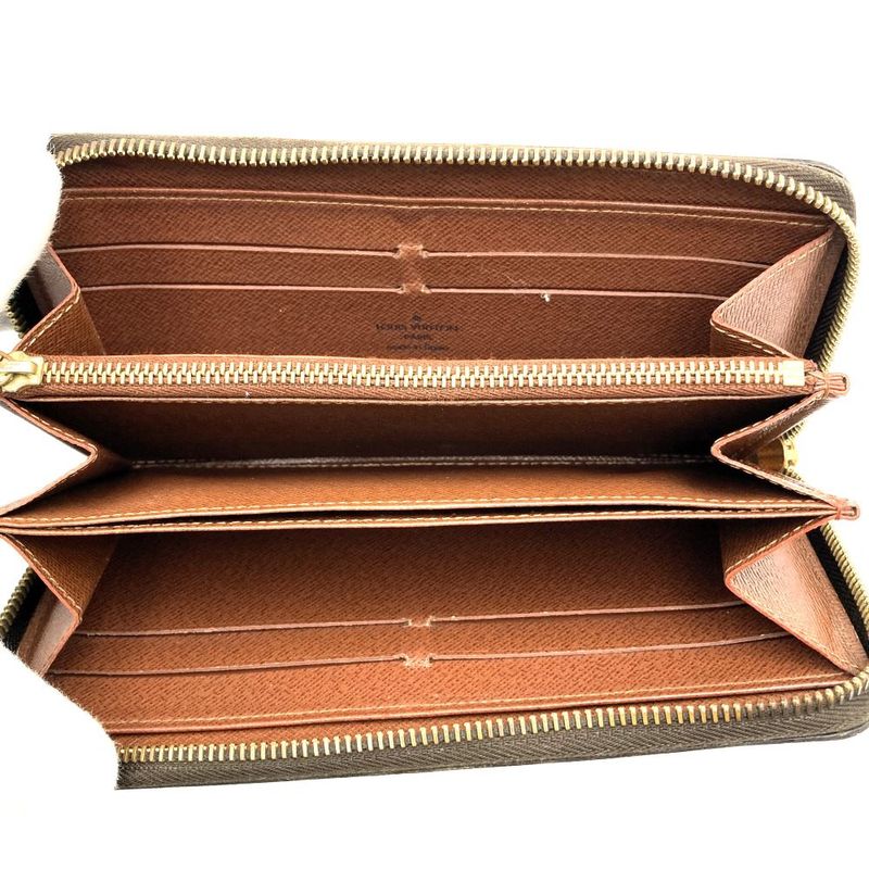 Louis Vuitton M60017 Zippy Wallet Long Wallet Monogram Canvas Brown Women's