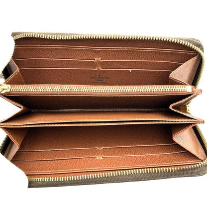 Louis Vuitton M60017 Zippy Wallet Long Wallet Monogram Canvas Brown Women's