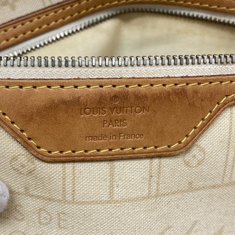 Louis Vuitton Tote Bag Damier Azure Neverfull MM N51107 White Ladies