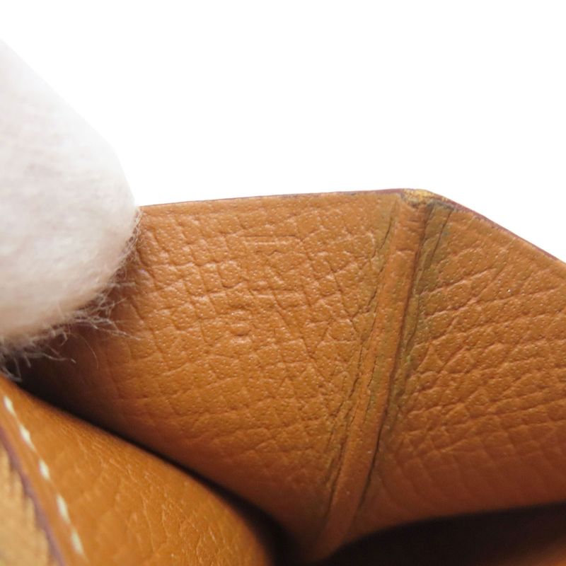 Hermes Bearn Compact Gold Hardware Bifold Wallet With Coin Purse Epson Women