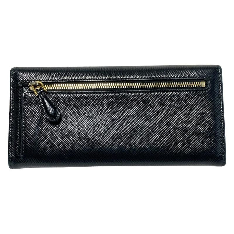 Prada Long Wallet - 1mh132 Black Leather