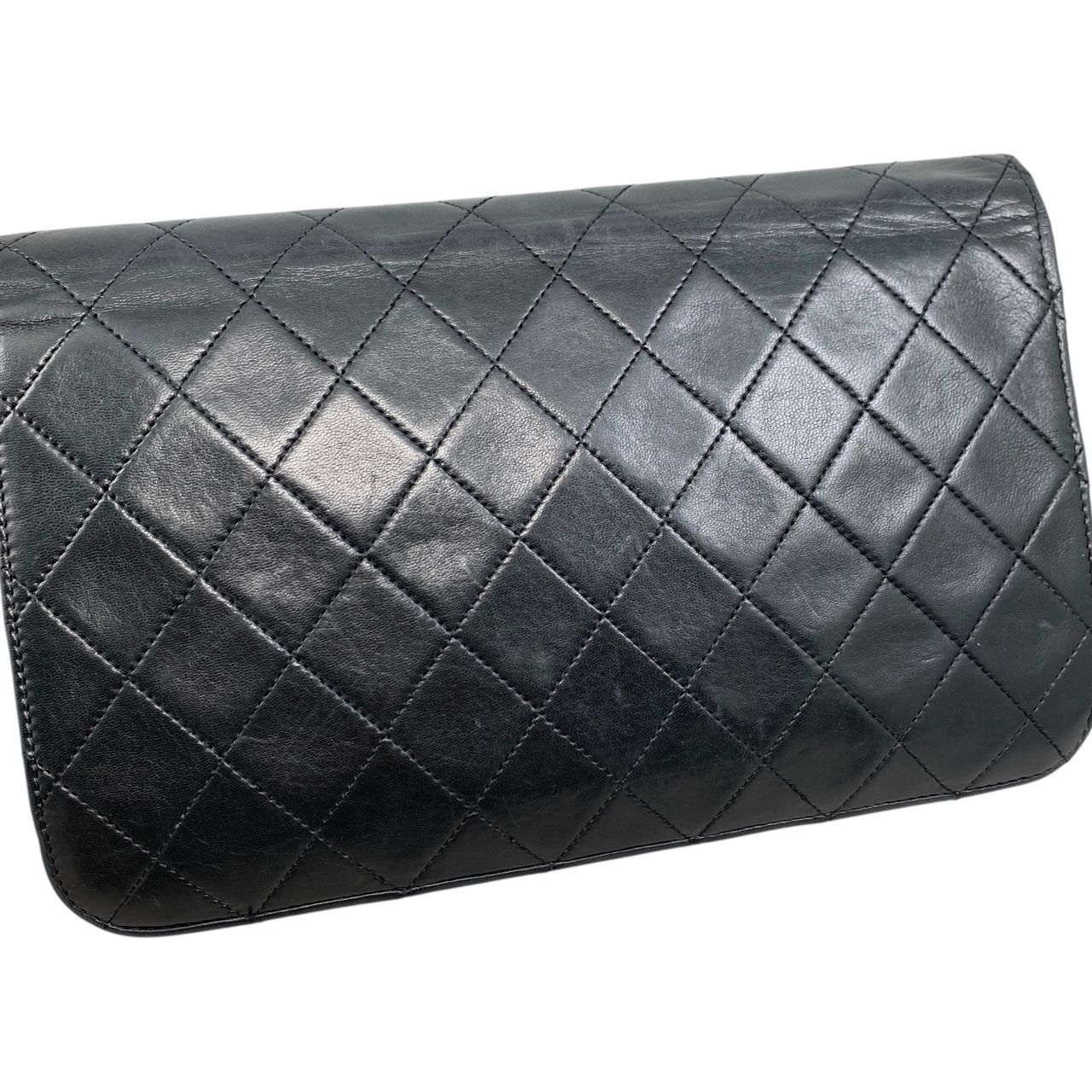 Chanel Shoulder Bag Matelasse Lambskin Coco Mark Chain Vintage Black Gold