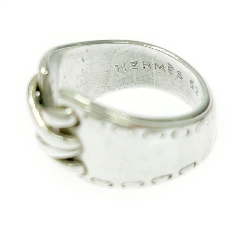 Hermes Silver Mexico Ring 52 7.8g 925 Engraved 370030 Ring with Box