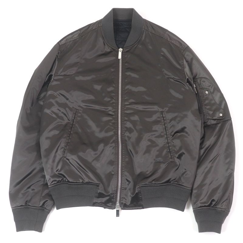 DIOR Homme 19AW 943c437a4656 Saddle Pocket Logo Embroidery MA-1 Bomber Jacket