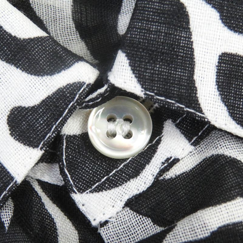 Saint Laurent Paris 2019 564172 100% Wool Light Hand Long Sleeve Zebra Shirt