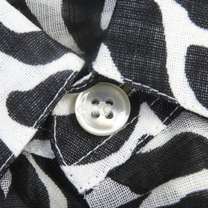 Saint Laurent Paris 2019 564172 100% Wool Light Hand Long Sleeve Zebra Shirt