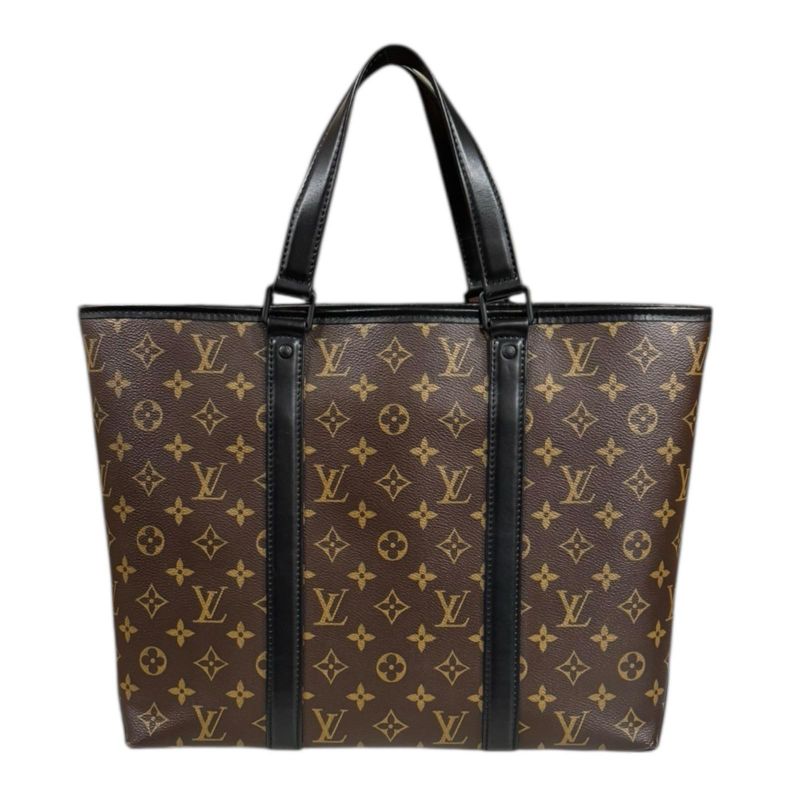 Louis Vuitton Weekend Tote PM Monogram Macassar Shoulder Bag Monogram Macassar