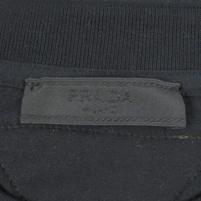 Prada 2021 Ujn741 100% Cotton Triangle Logo Oversized Short Sleeve T-shirt Cut