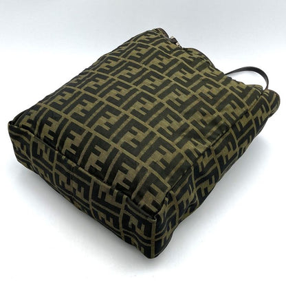 Fendi 83164560012 Tote Bag Zucca Pattern Nylon Canvas Brown Vintage Women Men