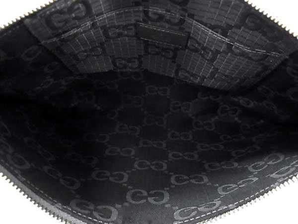 Gucci 770662 GG Pattern GG Canvas Clutch Bag Second Bag Men's Grey And Black