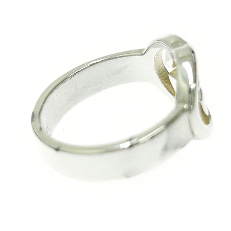 Gucci Silver Interlocking G Ring 6.1g 925 Engraved 376335 Ring