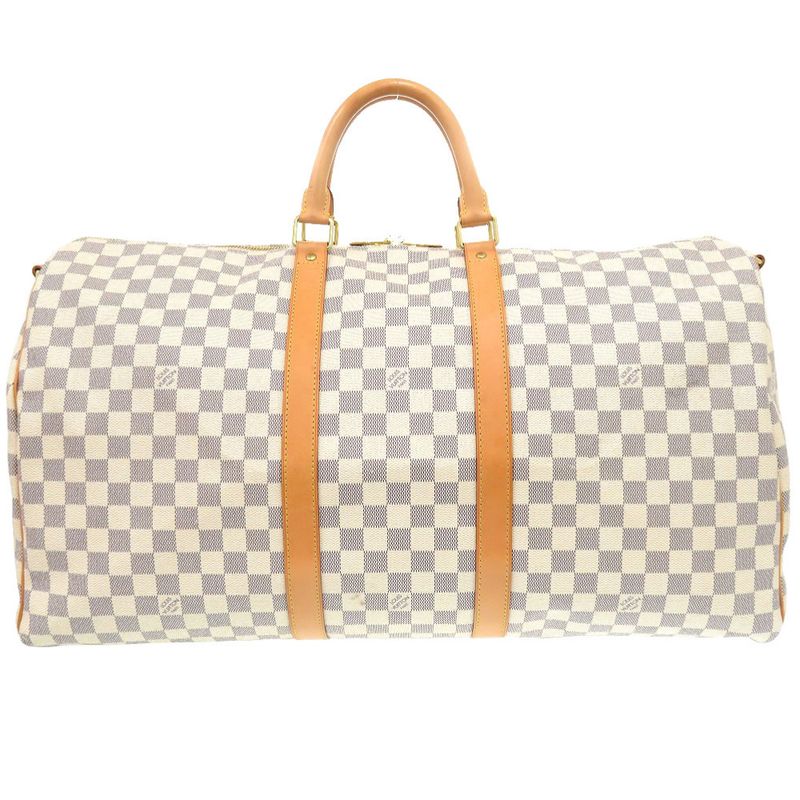 Louis Vuitton Damier Azure Keepall Bandouliere 55 N41429 Boston Bag With Strap