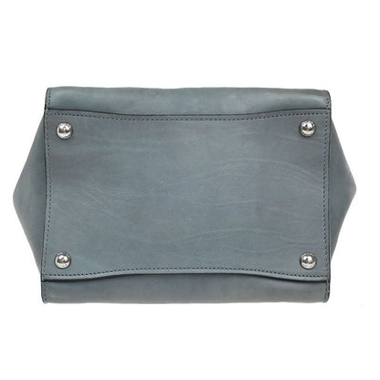 Prada Hand Shoulder Bag 2way Gray Leather 88ka908