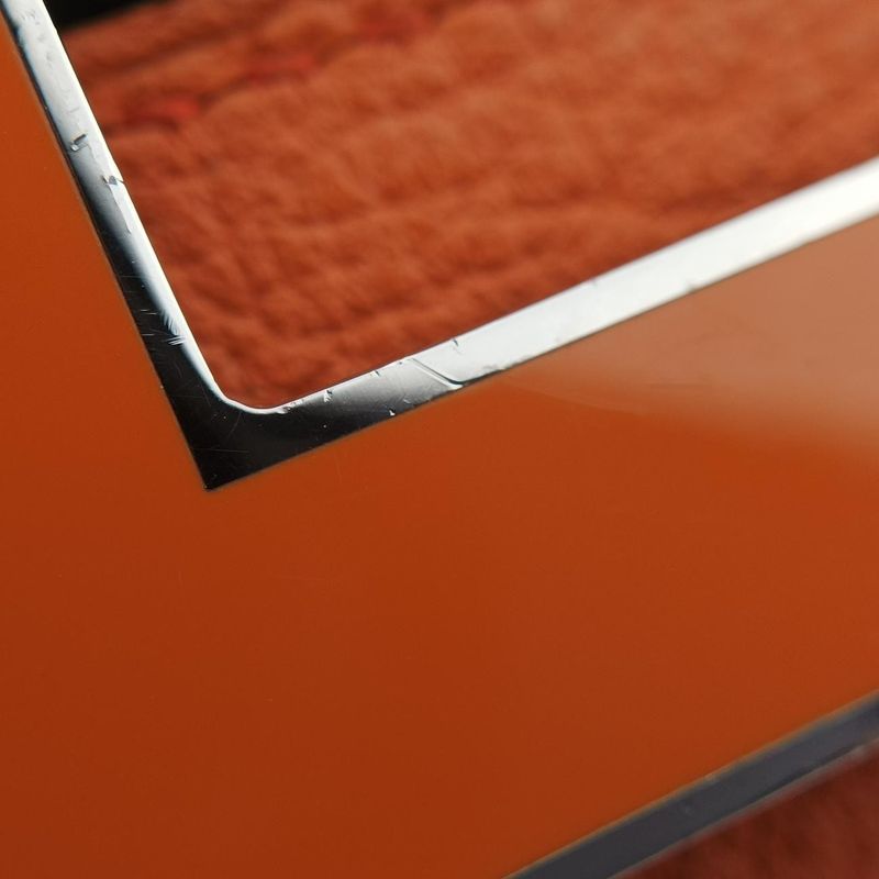 Hermes Vintage H Orange Leather M 85 CO