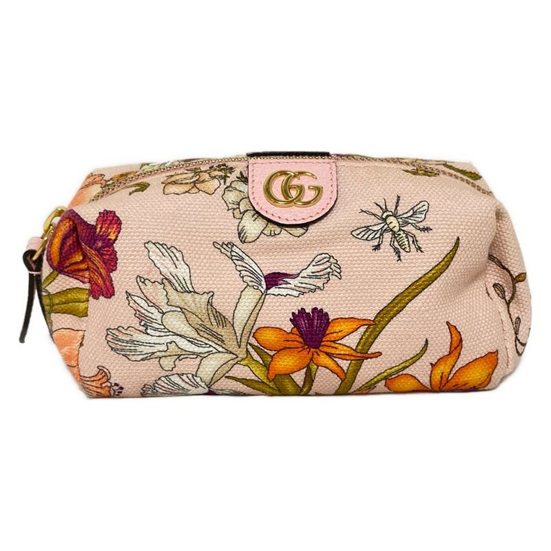 Gucci Pouch Flora 577355 Pink×orange×multi Limited Edition Leather