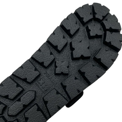 Prada Sandals Shoes Leather Black Unused Slide Sandals Triangle Logo