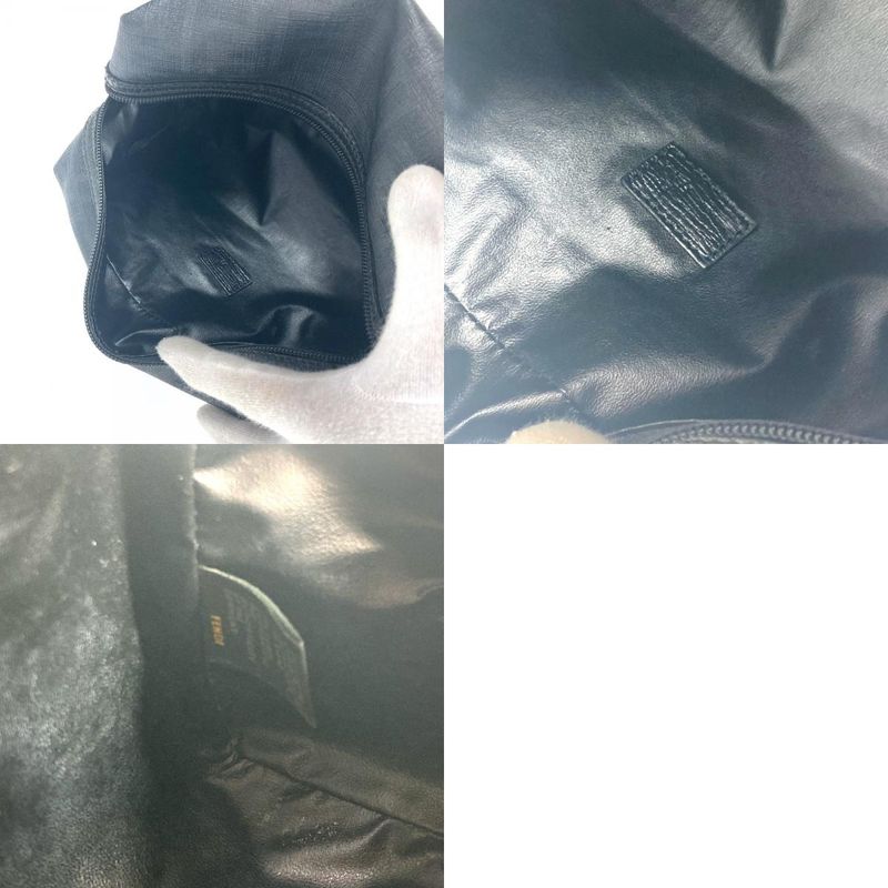 Fendi Second Bag Zucca Logo PVC Black