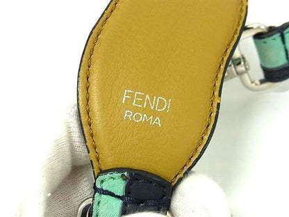 Fendi Strap You Suede And Leather Shoulder Strap For Bag Light Blue Tone And