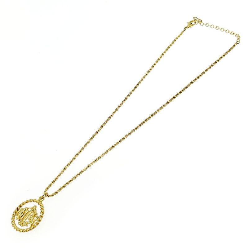 Christian Dior GP Emblem Circle Necklace Gold 490017 Necklace