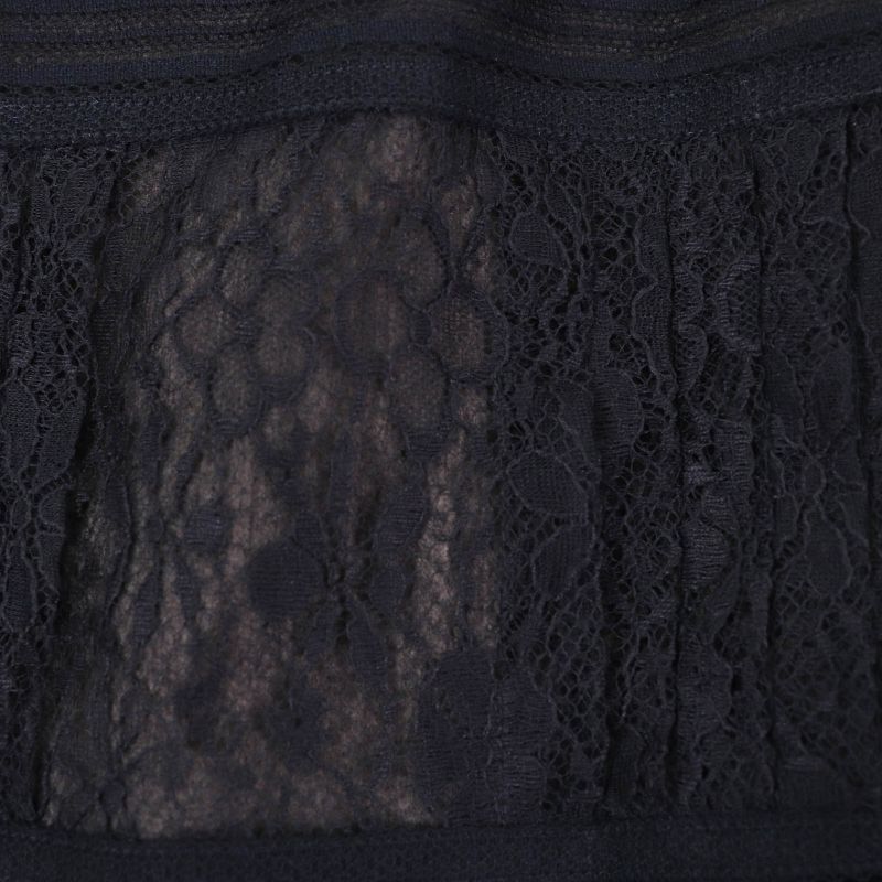 CHANEL 09C P34753 Little Black Dress Coco Mark Zip With Rhinestones Full Lace