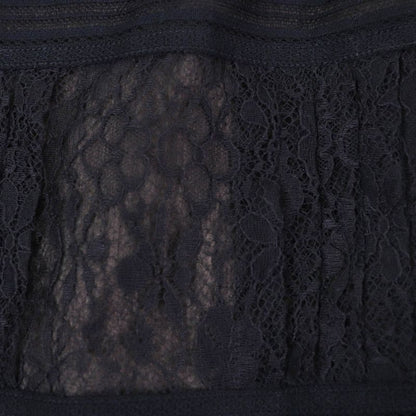 CHANEL 09C P34753 Little Black Dress Coco Mark Zip With Rhinestones Full Lace