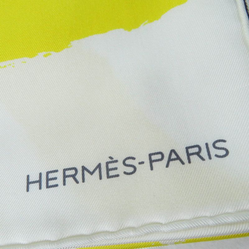 Hermes Carre Geant Carre 90 Rosace DE Janos BER 100% Silk Scarf Yellow With Box