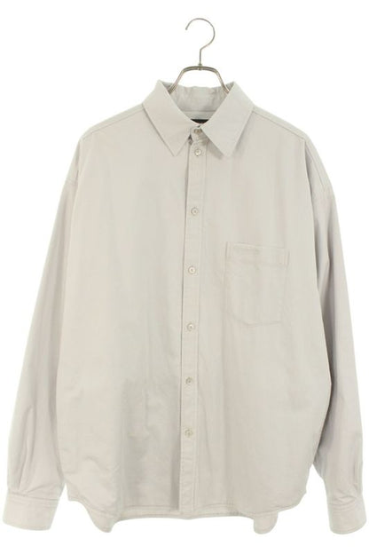 Balenciaga 707325 Tbp01 Oversized Double Face Long Sleeve Shirt Men's 44