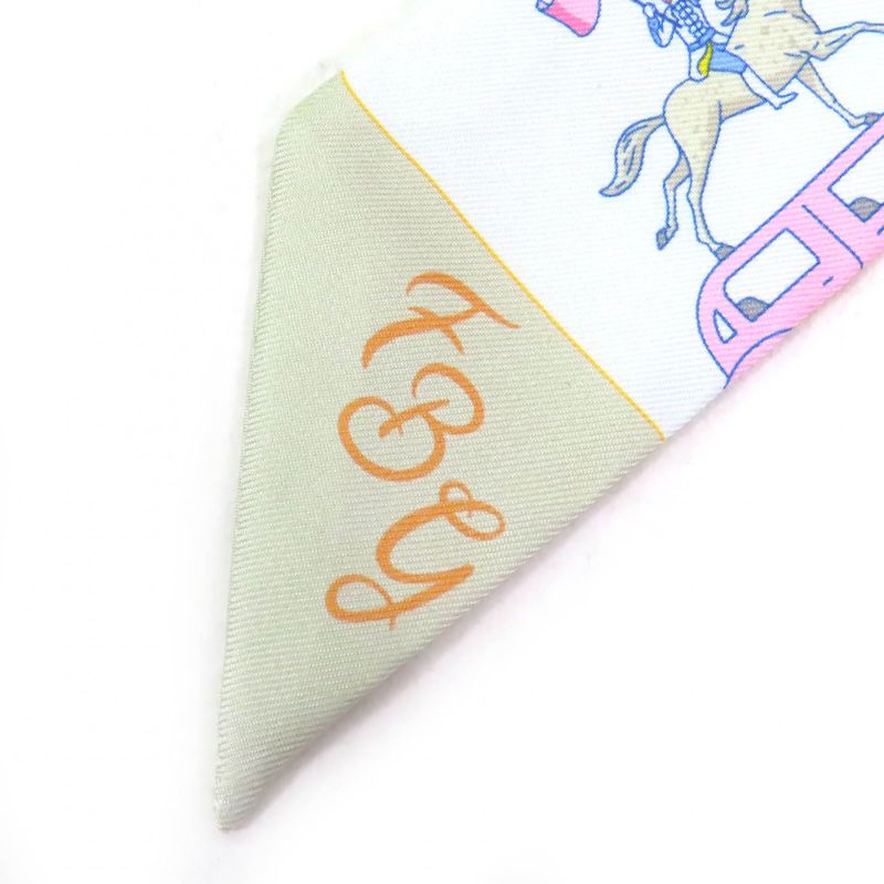 Hermes 064150s 07 Hermes Parade Hermes Parade 100% Silk Gris Pe Lou / Veil/jeann