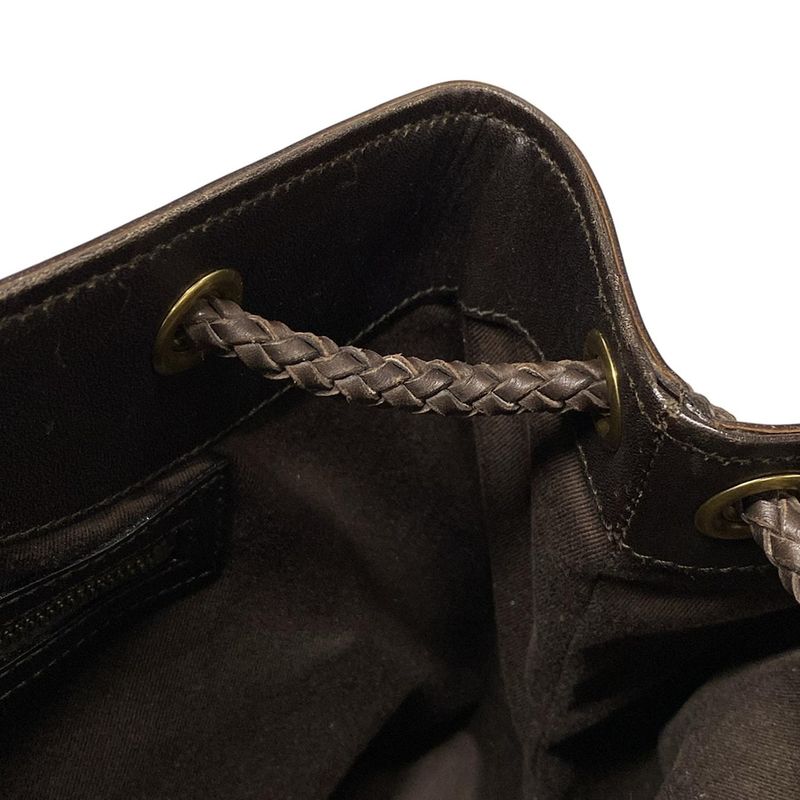 Gucci Tote Bag GG Pattern 109141 Beige And Dark Brown Leather