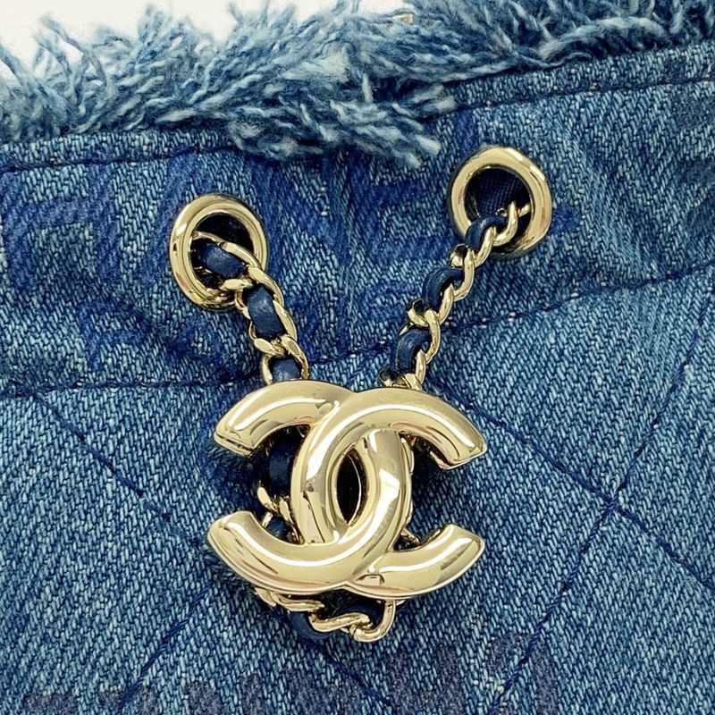 Chanel Ap2603 Denim Matelasse Mini Bucket Chain Shoulder Bag 456034 Shoulder Bag