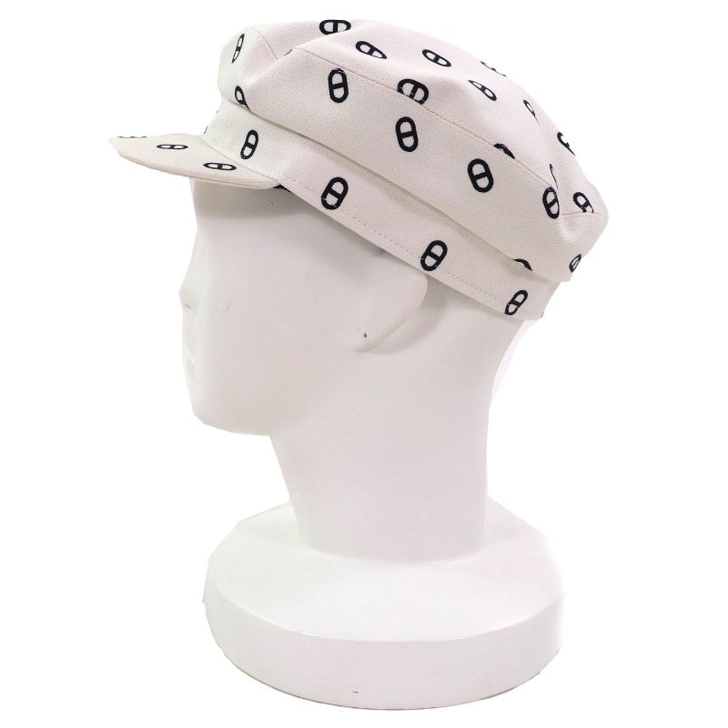Hermes Vauban Chaine D'ancre Toile Ashe Serie Hardware Cotton Canvas Casket Hat