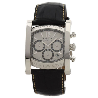 Bvlgari Bulgari Aa48sch Ashoma Watch SS Leather Men's