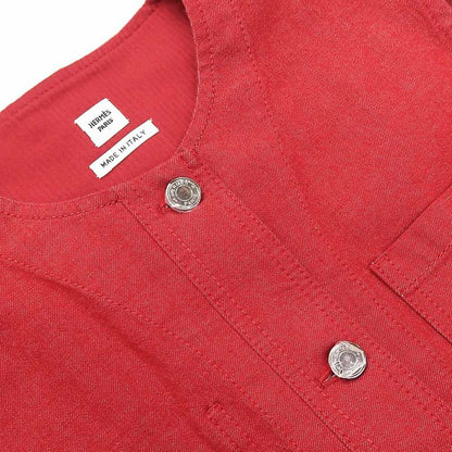 Hermes Nosleeve Dress Size 42 Red Open Front Dress Serie Button Ladies