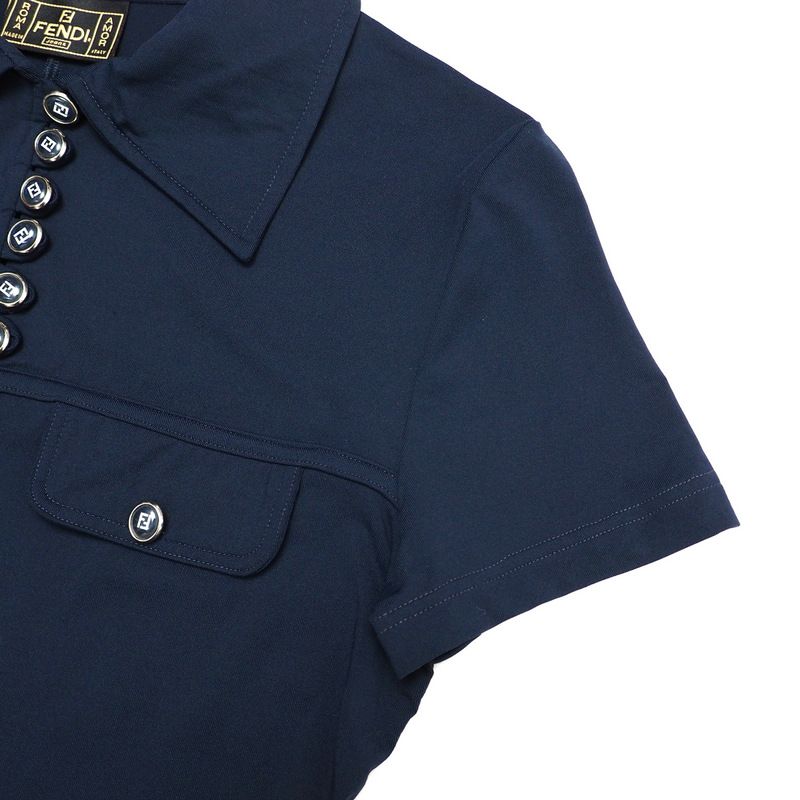 Fendi Vintage Dress Size 42 FF Double F Button Made In Italy 20240726 Ra0563