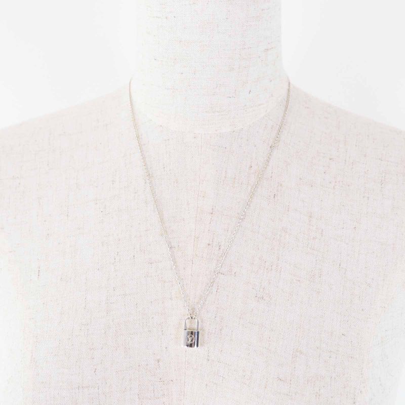 Louis Vuitton Q93559 Pendentif Lockit Necklace Pendant Ag925 Silver With Box