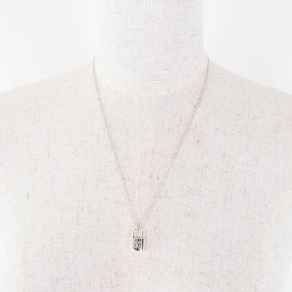 Louis Vuitton Q93559 Pendentif Lockit Necklace Pendant Ag925 Silver With Box