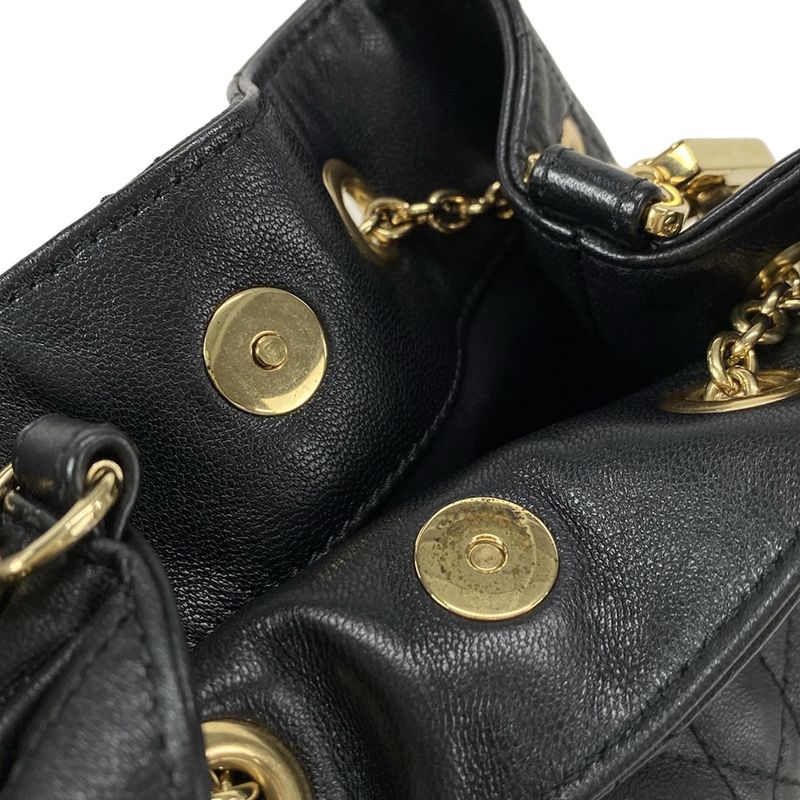 Dior/christian Dior Shoulder Bag Dior Ami Black Macrocanage Lambskin