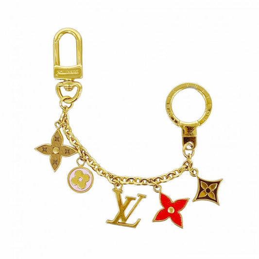 Louis Vuitton Key Holder Chain Spring Street M00540 Gold Multicolor Women's