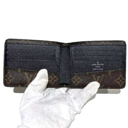 Louis Vuitton Monogram Macassar Portefeuille Gaspard M93801 Bifold Wallet For