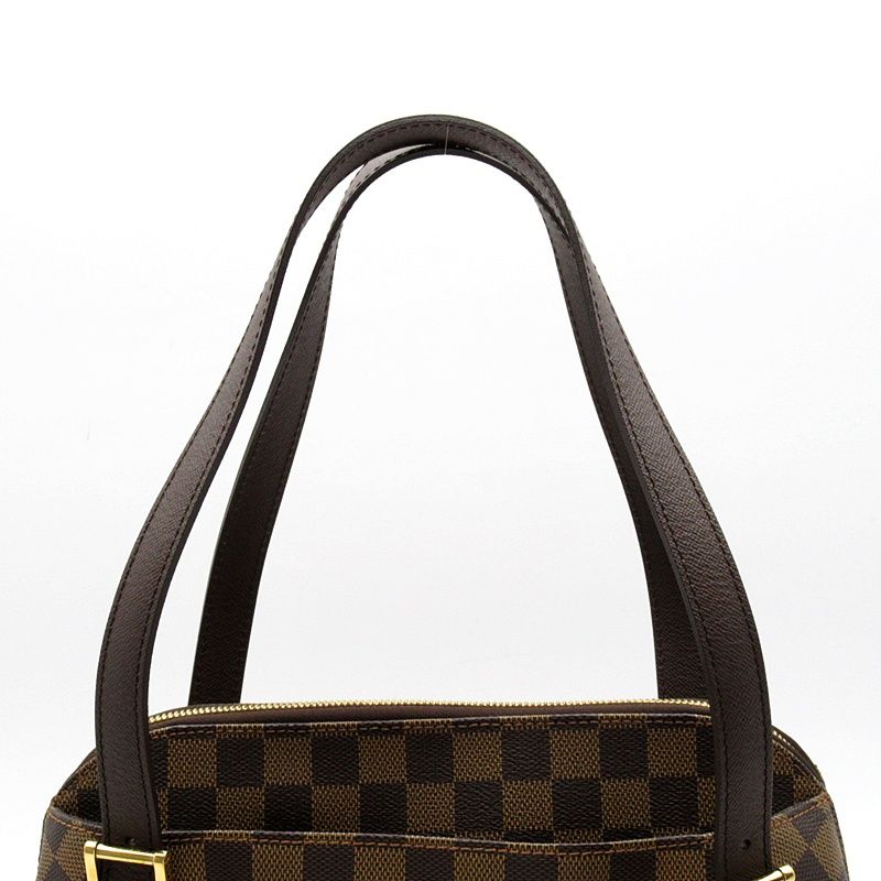 Louis Vuitton Belem MM N51174 Damier Women's Shoulder Bag Brown Excellent