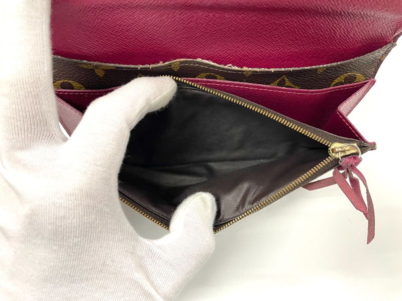 Louis Vuitton Monogram Portefeuille Emilie Zipper Long Wallet M41943 Brown ×