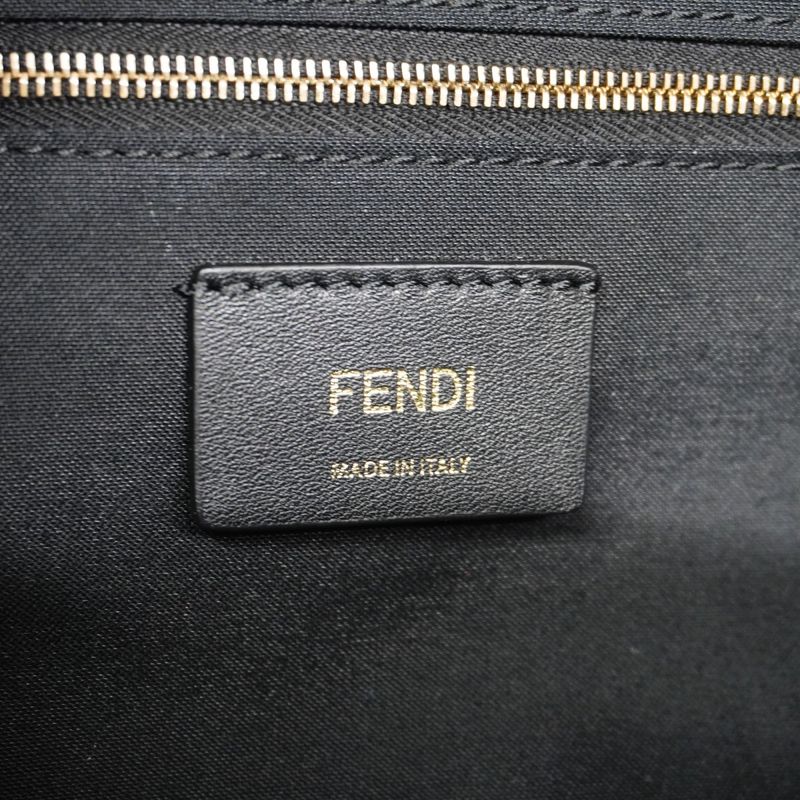 Fendi Backpack Daypack Zucca Fur Brown Black Gold Hardware Women's