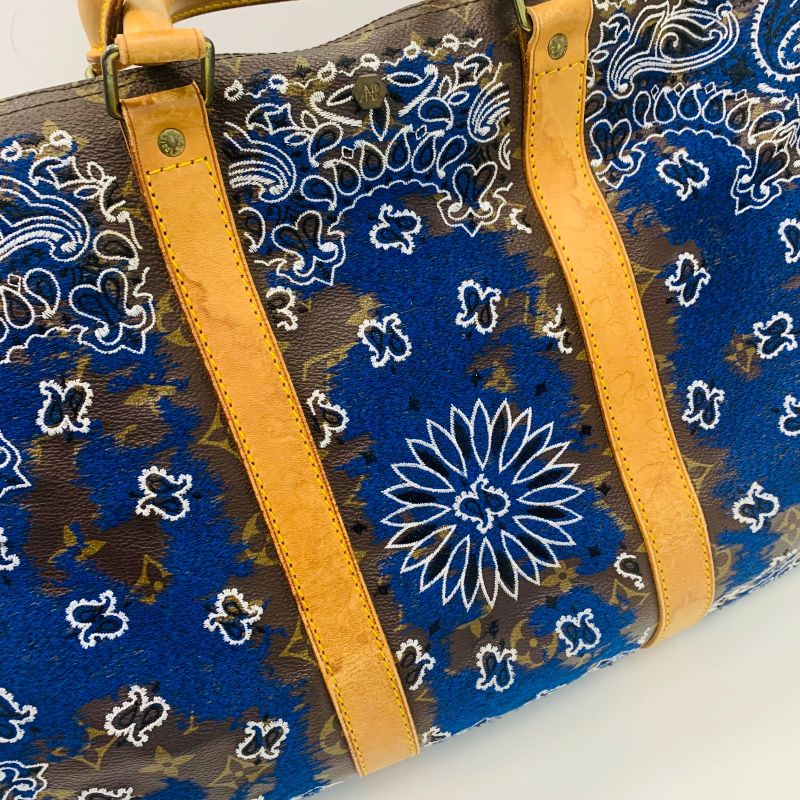 Louis Vuitton JAY AHR Lbandana BLUE Model Keepall : X0360