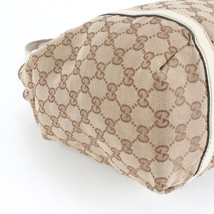 Gucci GG Canvas Sherry Line Leather Tote Bag Shoulder Hand 233607 Women EME