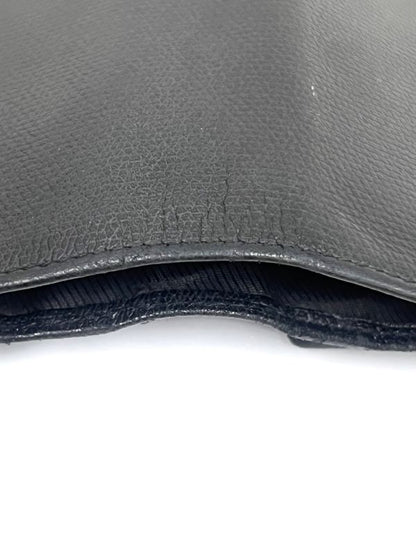 Chanel Long Wallet Coco Button Bifold Wallet Black Leather 60bs190