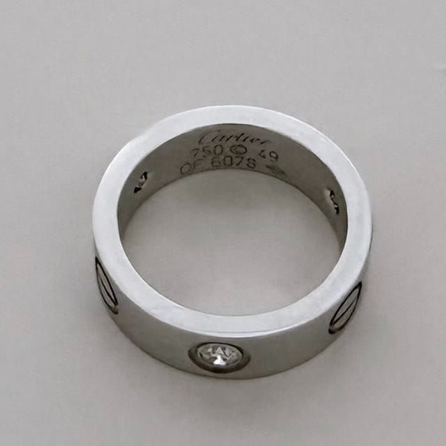 Cartier Ring Love Ring F22115 White Gold Wg Love