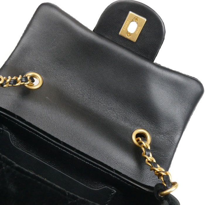 Chanel Velvet Mini Beau Ring 2024 VIP Christmas Gift 2 Way Shoulder Bag Black