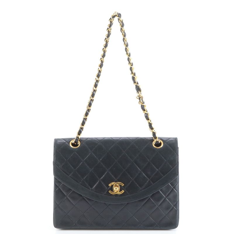 Chanel With Serial Seal Matelasse Lambskin Leather 2WAY Shoulder Bag Crossbody